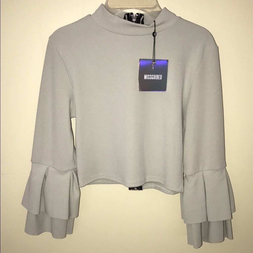 Missguided Mint Green Pastel Ruffle Top